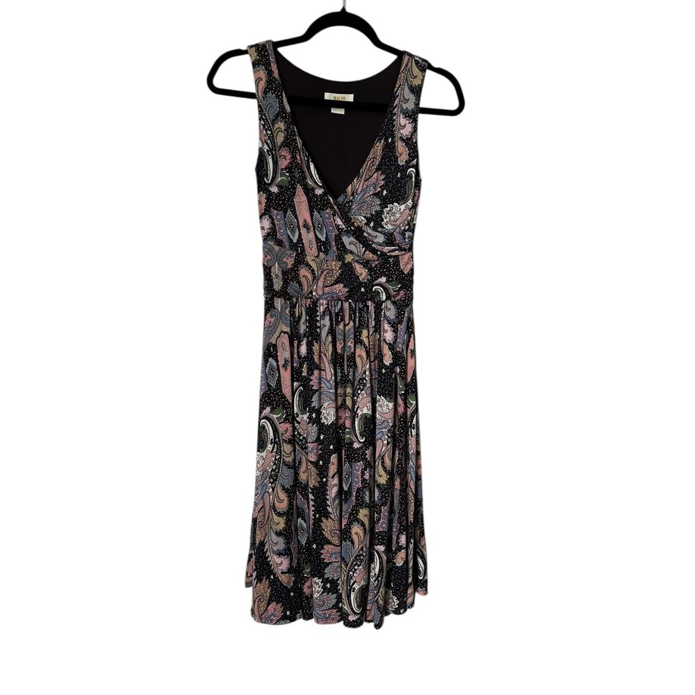 Maeve by Anthropologie Leslie Paisley Sleeveless Midi Dress Size XS Boho Chic